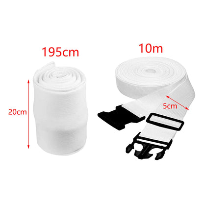 Polyester Fiber Bed Bridge Connector Twin to King Converter Kit with Adjustable Strap for Family Travel Bedding Accessories.