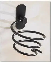 Bad Haartrockner Halter Wand Organizer Spirale Ständer Halter Rack Aluminium Badezimmer Regal Lagerung Zubehör Wand Regal