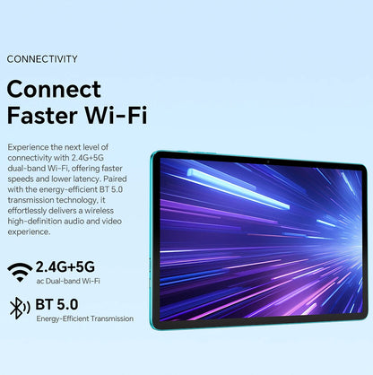 Teclast P30 Android 14 Tablet 10.1" IPS, Max 12GB RAM (4GB+8GB Expansion), 128GB ROM, UNISOC T606, Dual Cameras, Face Unlock.