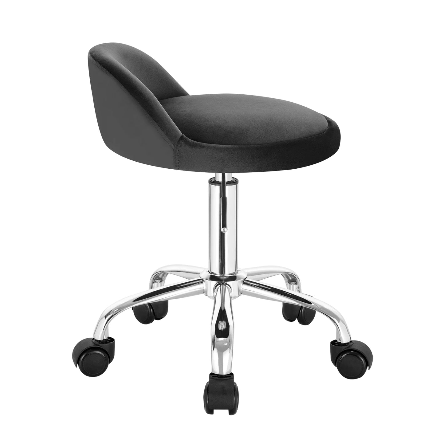 WOLTU Drehbarer Bürostuhl mit Rollen, höhenverstellbarer Computerstuhl mit niedriger Rückenlehne, Arbeitsrolle, Rocker-Schminkhocker