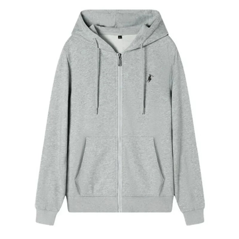New Autumn and Winter Casual Men's Sportswear Fashionable Outdoor Jogging Fitness Zipper Hoodie and Warm Sweatshirt.