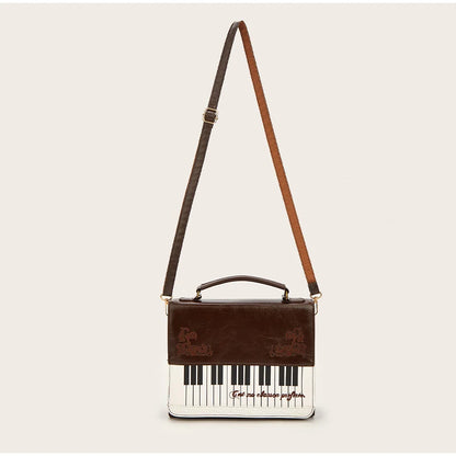 Fashion Polka Dot Ladies Piano Bag New Style Niche Underarm Shoulder Bag Sweet Personality Piano Backpack Women's Bag Square Bag.