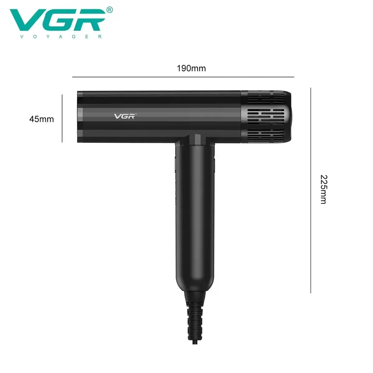 VGR Hair Dryer Professional Air Blower Brushless Motor Hair Dryer Machine 110000 RPM Negative Ion Hair Styling Blow Dryer V-427