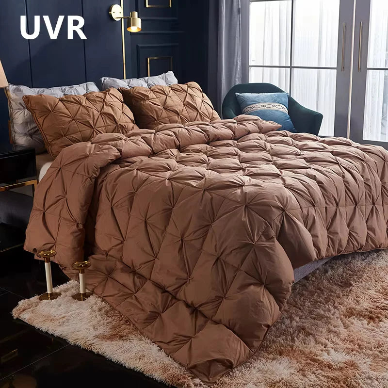 UVR 95% White Goose Down Comforter Down Comforter 5 Star Hotel Winter Down Comforter Full Cotton Comforter Double Bed Full Size.