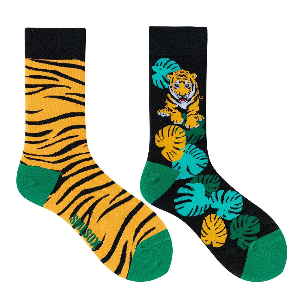 1 Pair Man Women Sock Original AB Tide Socks Colorful Cat Dog Koala Cow Cotton Socks Four Seasons Unisex Medium tube Socks Gift