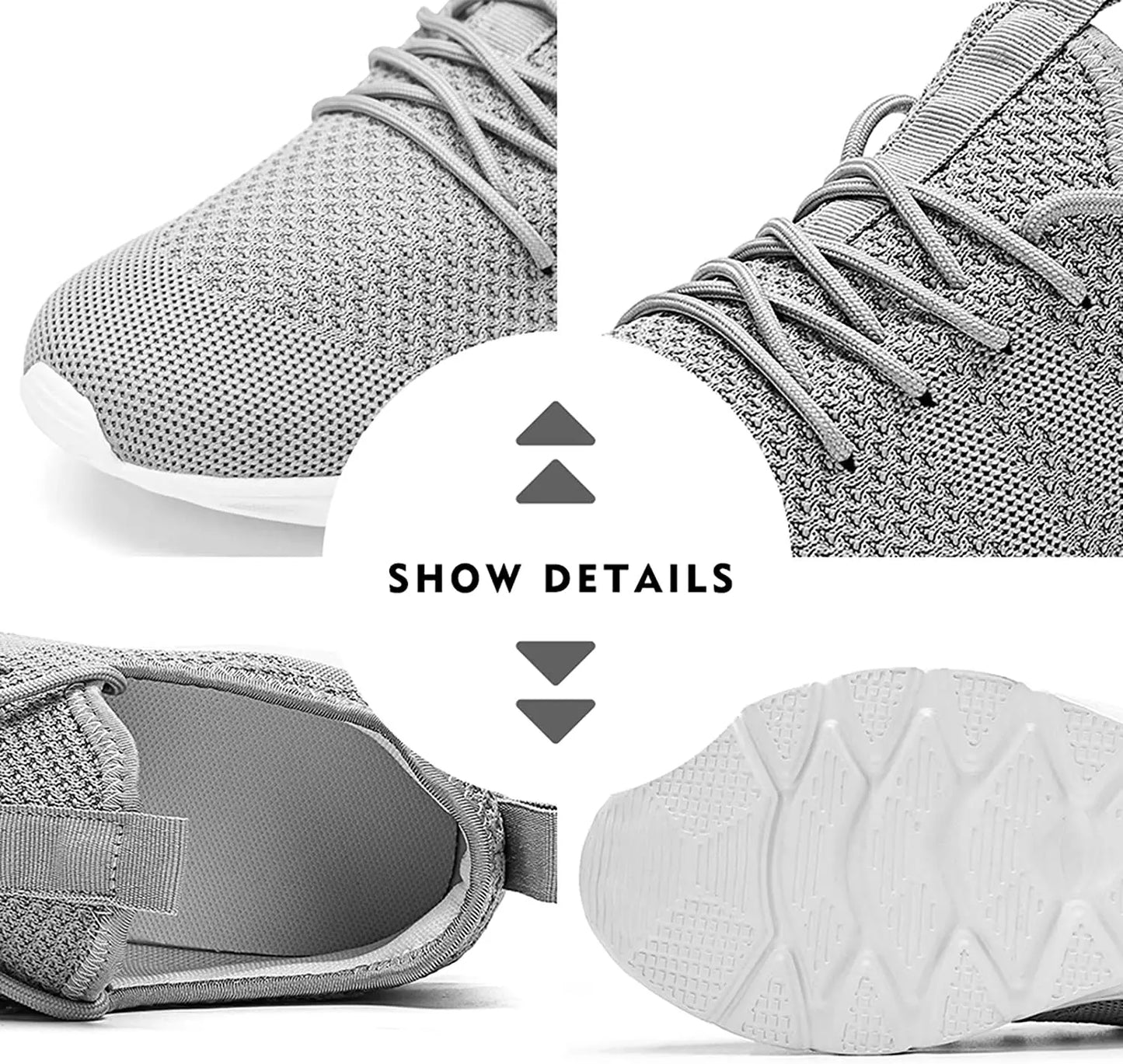 2024 Trend men's casual shoes light sneaker white large size outdoor breathable mesh fashion sports black running tennis shoes