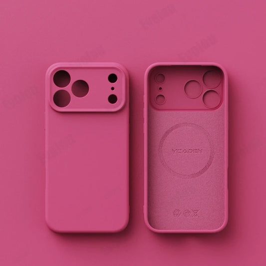 Matte Skin Liquid Silicone Case for Iphone 17 Pro Max Magnetic Magsafe Wireless Charging Candy Bumper for Iphone 17 Air 17pro.