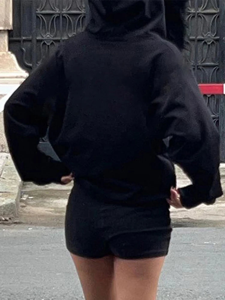 AltGoth Dark Academia Gothic Sweatshirt Women Streetwear Harajuku Vintage Y2k E-girl Cyber Punk Fur Collar Loose Cardigan Tops.