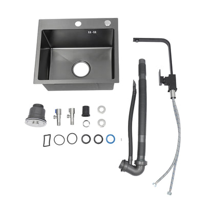 [Edelstahlspüle] Moderne Küchenspüle aus Edelstahl – Edelstahl – für die Küche – langlebig, elegant