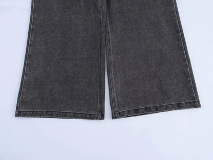 2024 Autumn Jeans Sets Women Turn-down Collar Casual Top Fashion High Waist Streetwear Female Denim Pant Two Piece Set.