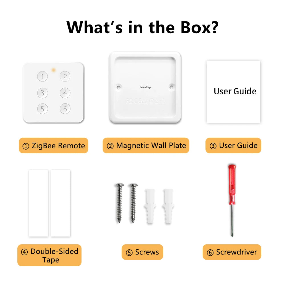 LoraTap ZigBee 3.0 Wireless 14 EU US Push Button Remote Tuya Scene Automation Control Switch Smart Life App Hub Need