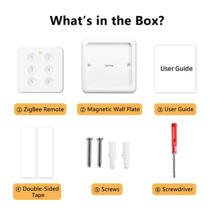 LoraTap ZigBee 3.0 Wireless 14 EU US Push Button Remote Tuya Scene Automation Control Switch Smart Life App Hub Need