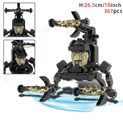 Moc Skibidi Toilet Action Figures builing blocks,Camerman Titan Speakerman Surveillance Man TVMan Boys Bricks Toys For Kids Gift