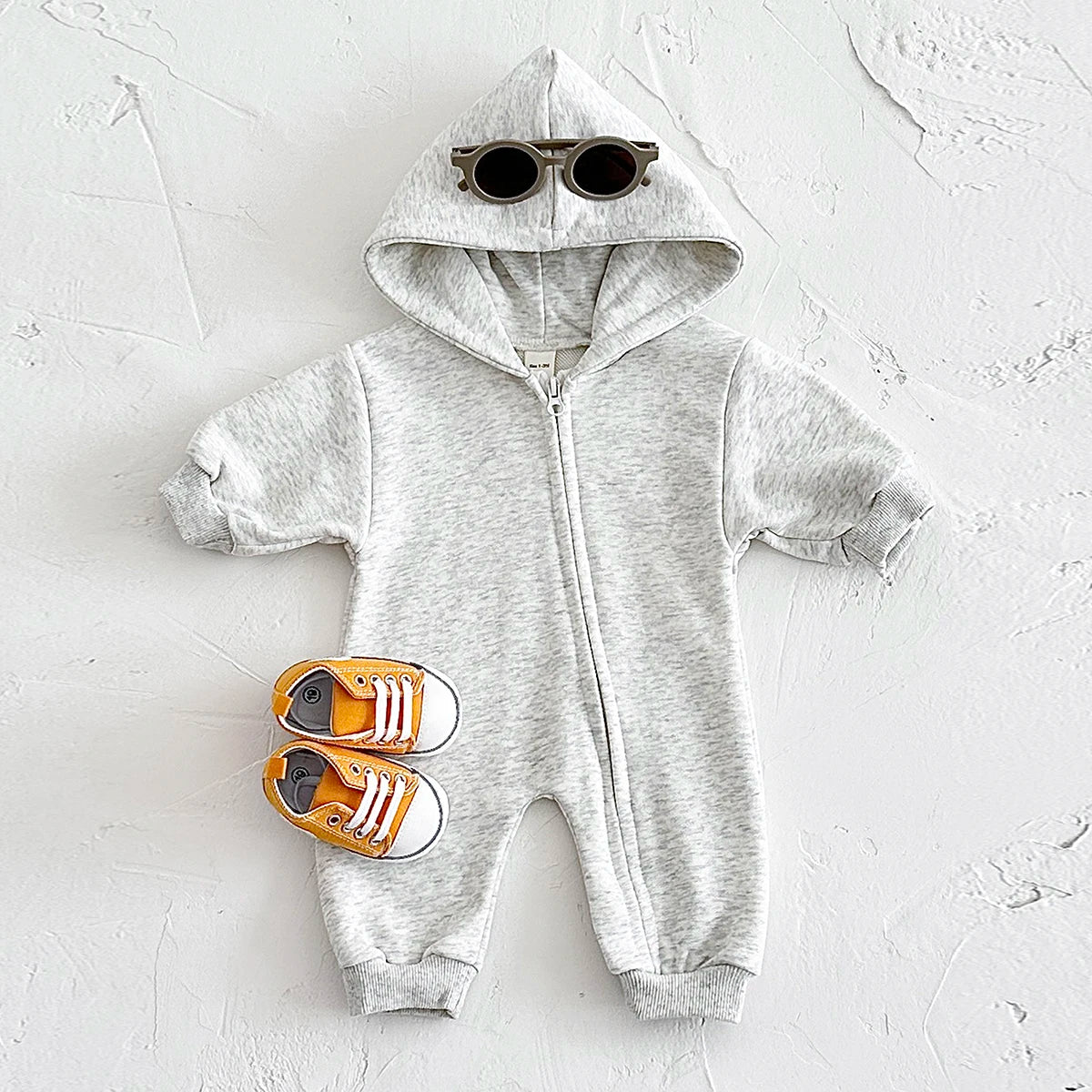 Baby Body suits einteilige Kapuze Reiß verschluss Overall dicke Neugeborene Baby kleidung Baby Boy bequeme warme Mädchen Baby kleidung Stram pler.