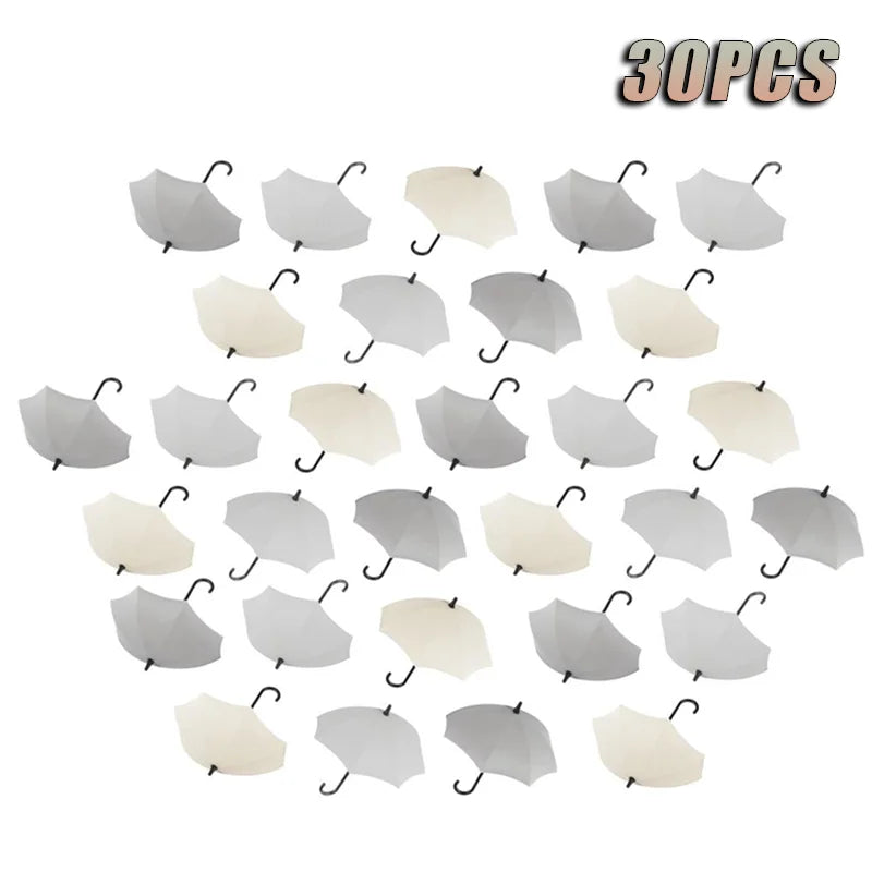 Niedliche, schirmförmige Haken, No-Punch-Wandhaken, Küche, Badezimmer, Garderobe, Schlüssel-Organizer, Haken, Heimaufbewahrung, Regalhaken