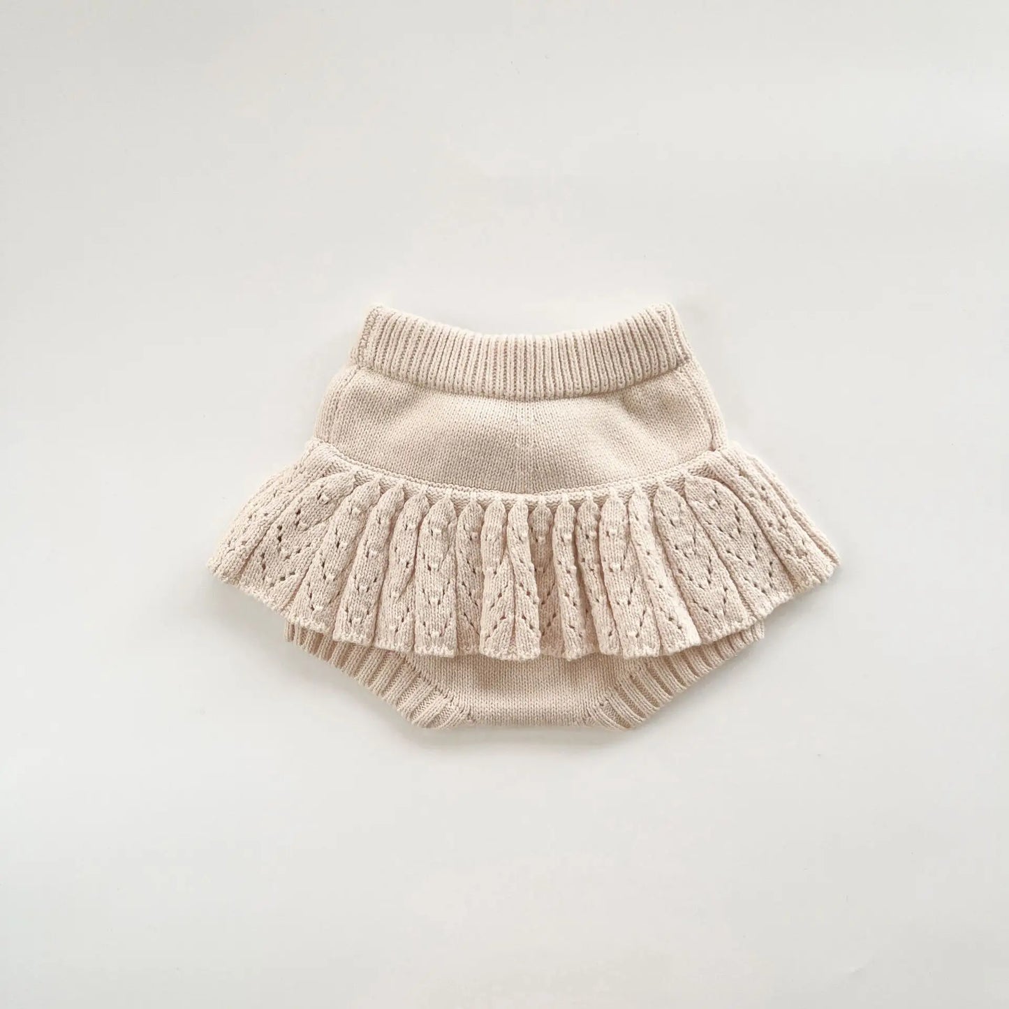 Babykleidungsset 2025, Herbst und Winter, neuer Baby-Strickanzug, Handhaken, Ballpullover + Blasenball-Rock, Hose