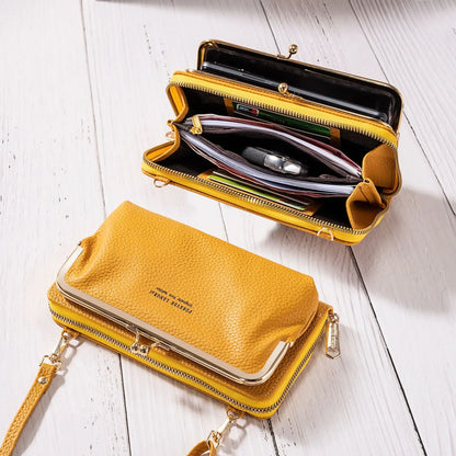 Women's Crossbody Bag Simple and Versatile Coin Purse Large-capacity Long Zipper Mobile Phone Bag Creative Single-shoulder Bag.