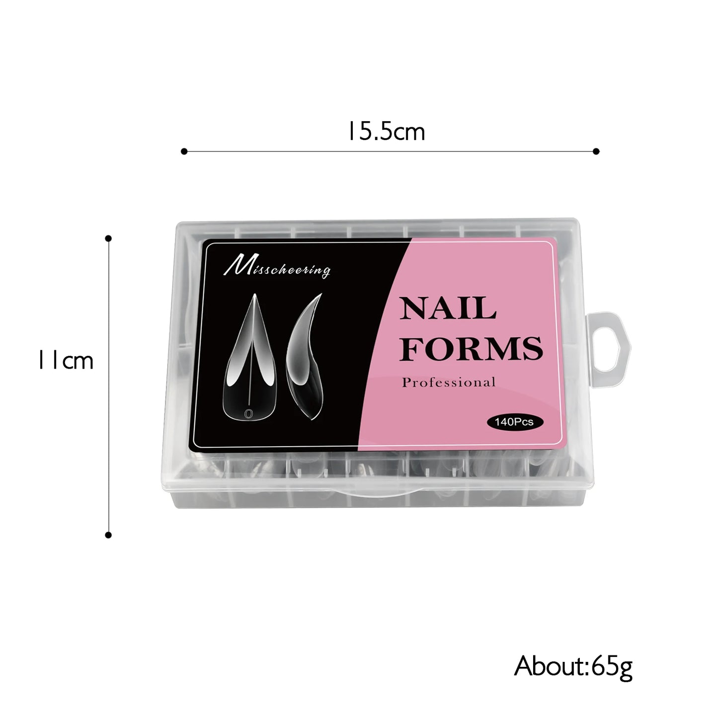 New Eagle Claw Nail-Forms 140pcs Crystal Extension Tips For Quick Gel Nails Paperless Nail Art Kit With Claw Shaped Design Salon.