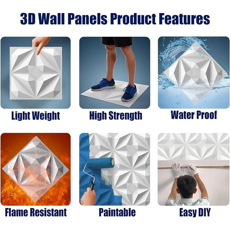 30x30cm house wall renovation stereo 3D wall panel non-self-adhesive 3D wall sticker art tile 3d wallpaper room bathroom ceiling