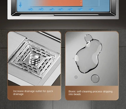 304 Stainless Steel Sink Waterfall Large Single Slot Kitchen Sink Vegetable Sink Stainless Steel Sink Household Sink