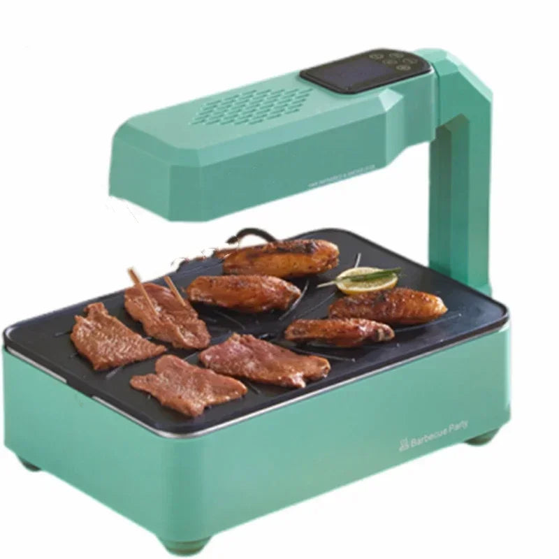 Intelligent electric baking tray indoor domestic barbecue oven infrared barbecue machine smoke-free electric barbecue oven