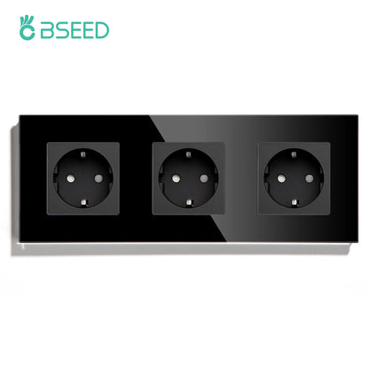 Bseed eu Standard Wand steckdosen Typ-C-Steckdosen Wand steckdose USB-Ladeans chluss Glasscheibe Kinderschutz 16a.