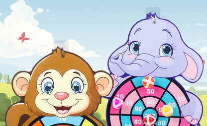 Child Montessori Toys for Kids 2 to 4 Years Old Cartoon Animal Dart Board Sticky Ball Family Interactive Educational Toys Baby.
