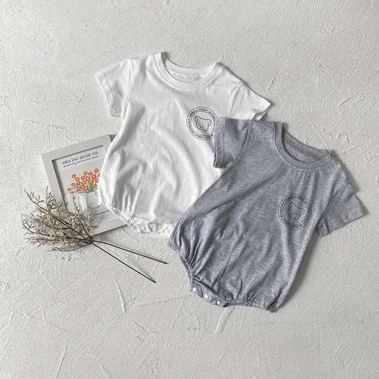 0-2Y Sommer Baby Body Niedlichen Cartoon Gedruckt Einteiliges für Kleinkinder Mädchen und Jungen Baby Kleidung Kleinkind Kurzarm Overall