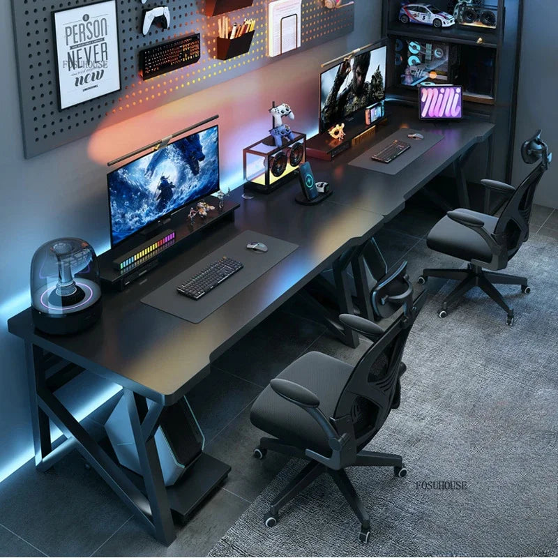 Moderne Doppel Computer Schreibtische Hause Desktop E-sport Gaming Tisch Schlafzimmer Einfache Schreibtisch Student Studie Tische Büro Möbel EE