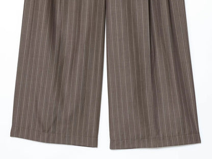 KONDALA Women Elegant Striped Blazer Suit Slim Button Blazer or Wide-leg Pants 2025 Spring Fall Fashion Mujer Commute Pants Set.