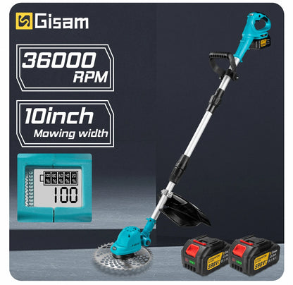 G perfil 10 Zoll bürstenloser elektrischer Rasenmäher, faltbarer Schneider, kabelloses Garten-Gras-Schneid-Trimmer-Werkzeug für Makita 18 V Akku-Pin