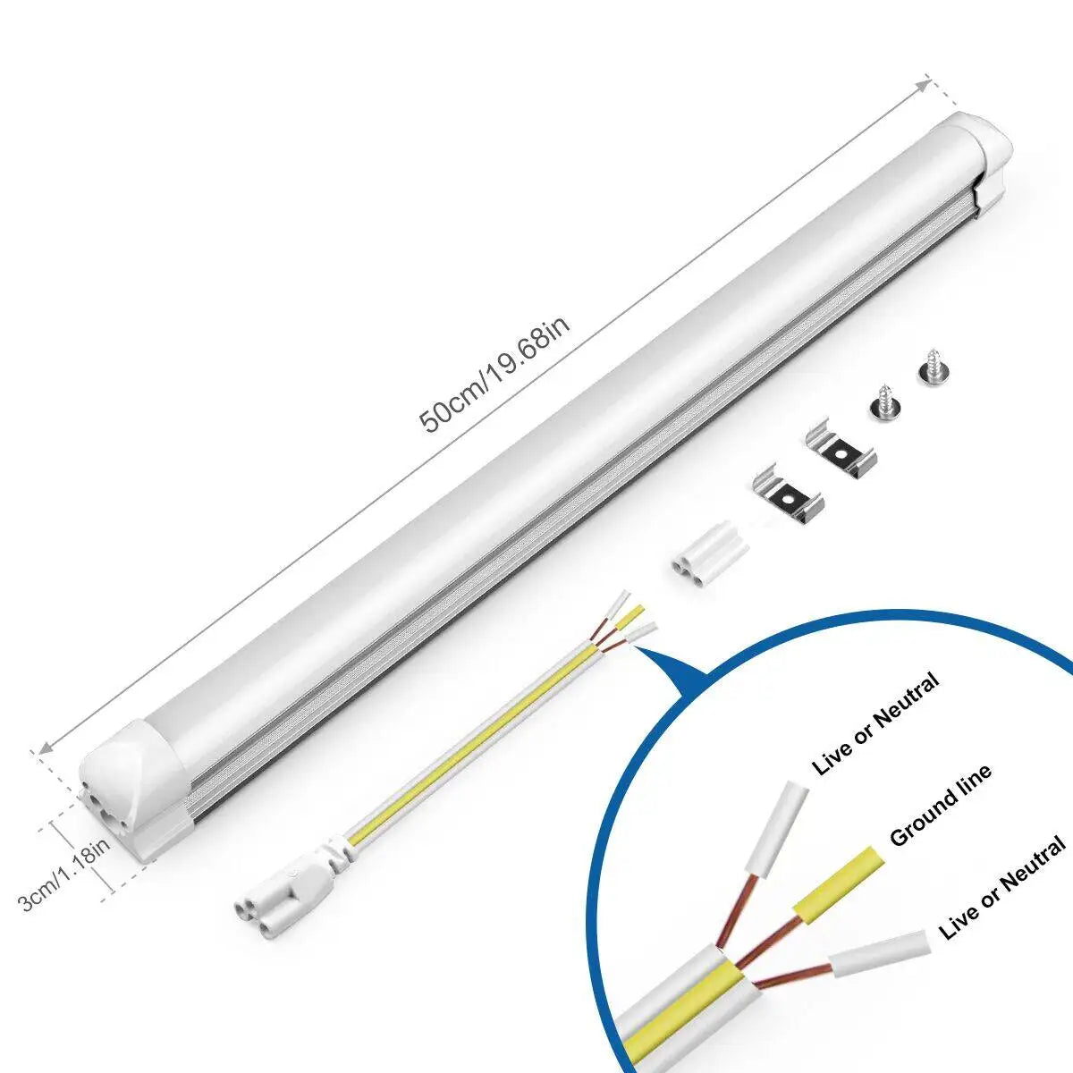1-2PCS 25W T8 Led Tube Light,High Efficiency Saves 50% Energy Replacement for Fluorescent Tubes,Workshop Warehouse Lighting.