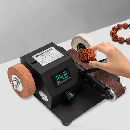 Elektrischer Mini-Bandschleifer zum Selbermachen, 350 W, für die Messerherstellung, Upgrade des Messerschärfs mit 10 Stück Schleifband