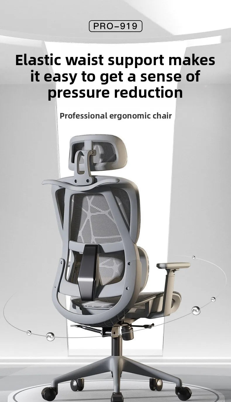 Ergonomischer Stuhl Heimcomputerstuhl Bequemer sitzender Bürostuhl Rücksitz Arbeitszimmer Schreibtisch E-Sport-Studienstuhl