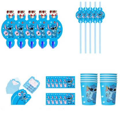 Disney Lilo und Stitch Geburtstag Party Dekoration Geschirr Tasse Teller Tischdecke Luftballons Thema Party liefert Banner Hintergrund.