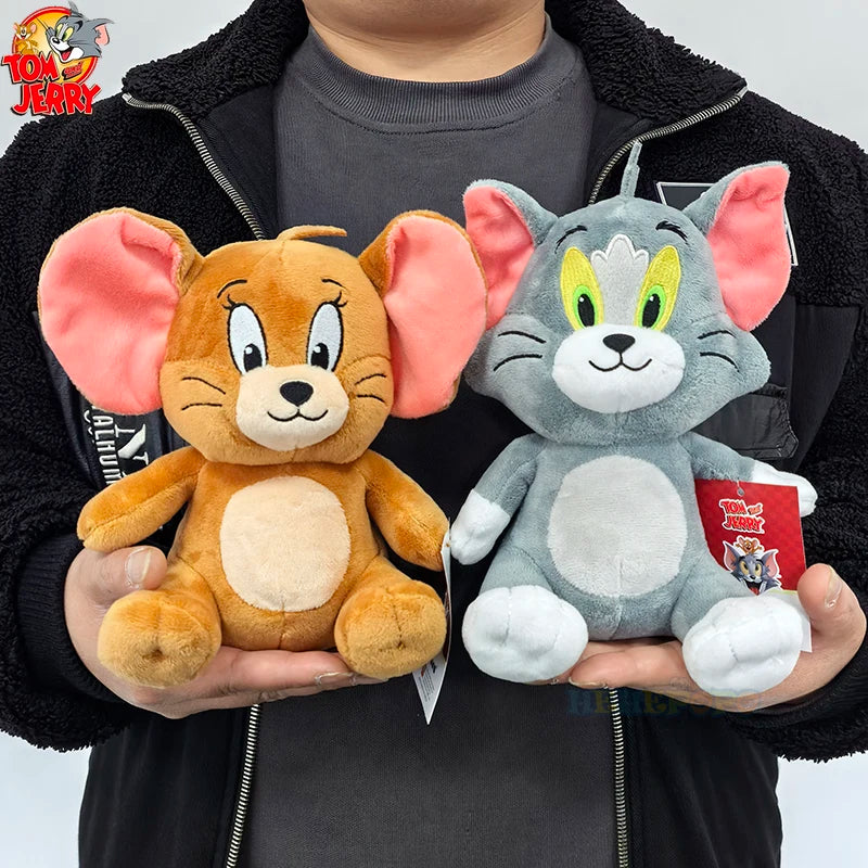 New Classic 19cm Tom and Jerry Plushies - Ideal Gift for Movie Fans and Kids Movie Series Stuffed Animal Collectors.