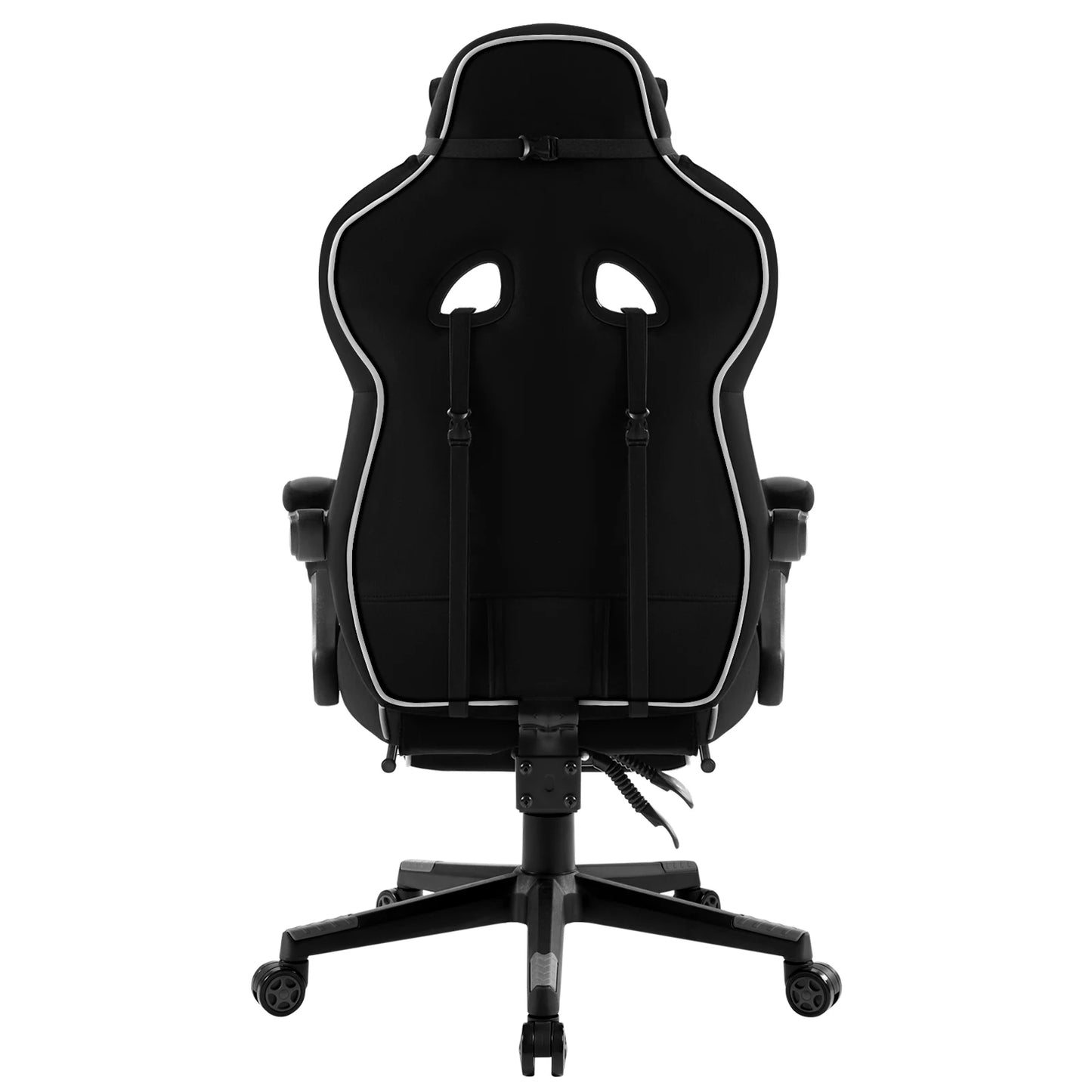 WOLTU Drehbarer Gaming-Rennstuhl, Schreibtisch, Büro, Computerstuhl, Sportsitz mit Kopfstütze, Lendenkissen, Fußstütze, Gamer-Stuhl