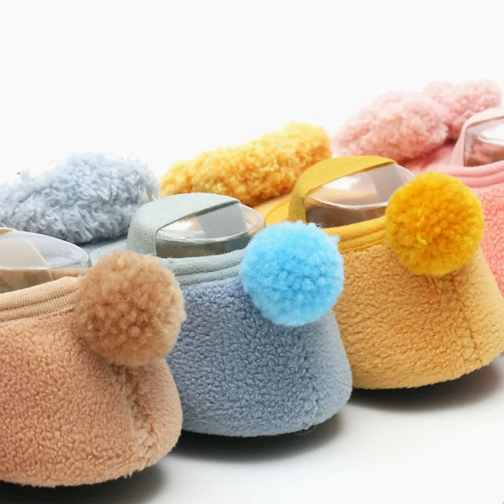 Lovely Infant Slippers Toddler Kids Boy Girl Knit Crib Shoes Warm Cute Cartoon Anti-slip Prewalker Newborn Slippers Baby Shoes