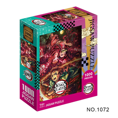 Demon Slayer Jigsaw Puzzle Anime Educational Toy 1000pcs Puzzles Exquisite for Kids Boy Adult Gift Leisure Game Home Decoration.