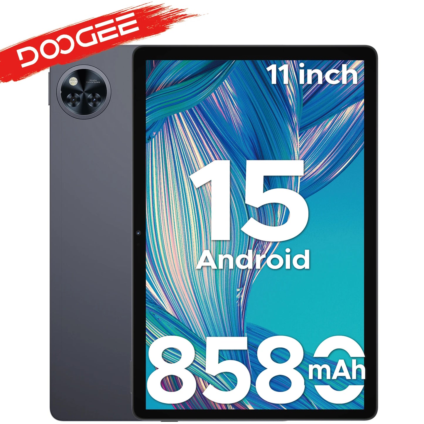 DOOGEE U11 Android 15 Tablet 11 Ultra-clear 90Hz Display 4GB RAM 128GB ROM 8580mAh Battery Dual Speaker Supports Widevine L1.