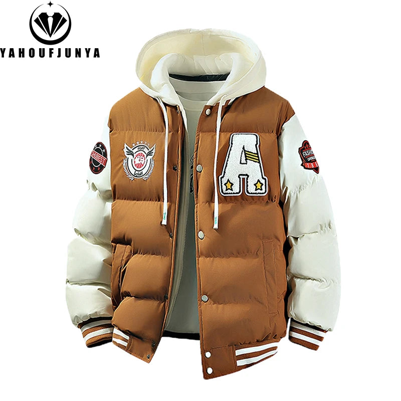 2025 New Winter Men Outdoor Windbreak Warm Travel Jacket Men Autumn Hooded Casual Fashion Sport Brand Loose Jacket Male Coat Top.