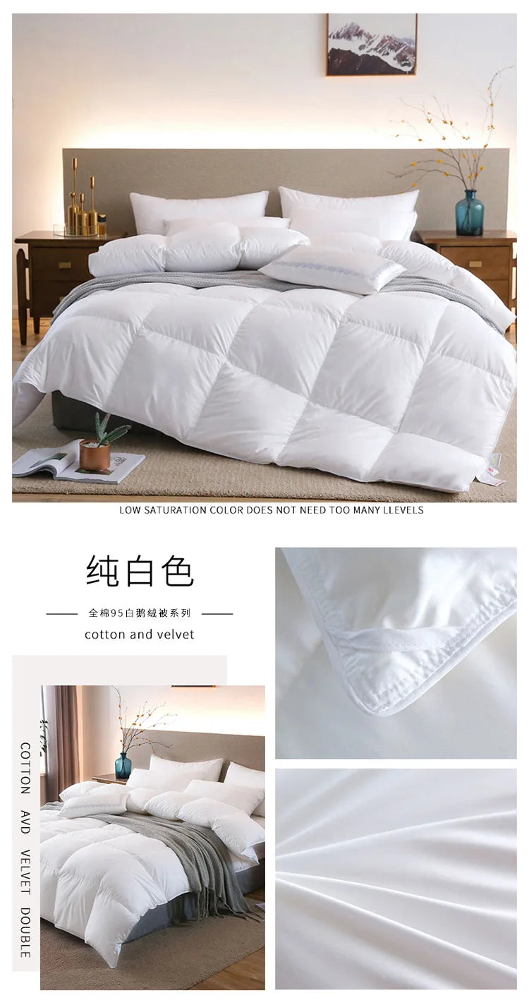 Down duvet 95 white goose down five-star hotel warm double single duvet core goose down duvet