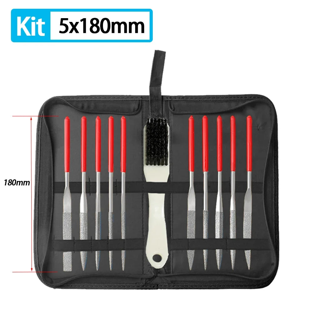 Diamant-Mini-Nadelfeilen-Set für Zimmerei, Schmuck, Stein, Glas, Metall, Keramik, Politur, Schnitzerei, DIY, Handwerk, Holzbearbeitung, Handwerkzeuge