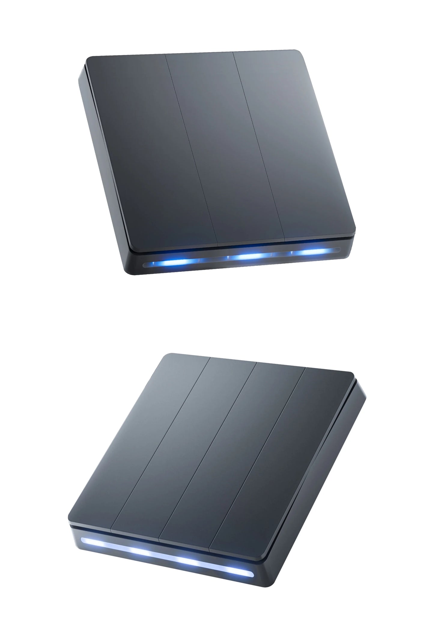 GIRIER Smart Lichtschalter WiFi Druckknopf Wandschalter Neutralleiter erforderlich 1/2/3/4 Gang Funktioniert mit Tuya Alexa Google Home