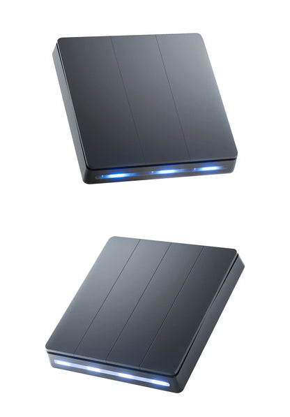 GIRIER Smart Lichtschalter WiFi Druckknopf Wandschalter Neutralleiter erforderlich 1/2/3/4 Gang Funktioniert mit Tuya Alexa Google Home