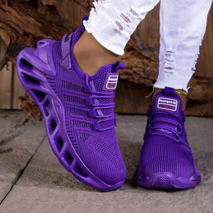 YRZL Unisex Running Shoes Men Women Lightweight Mesh Breathable Comfortable Flat Soft Tennis Shoes Summer Lace-up Sneakers Man.