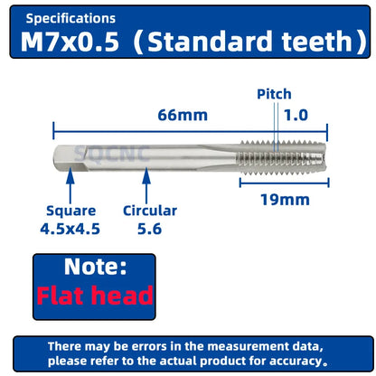SIQICNC Rechtsgewindebohrer HSS Maschinenstecker Gewindebohrer Metrisches Gewindebohrer Bohrgewindewerkzeug M2 M3 M4 M6 M7 M8 M10 M12 M14 Handwerkzeuge