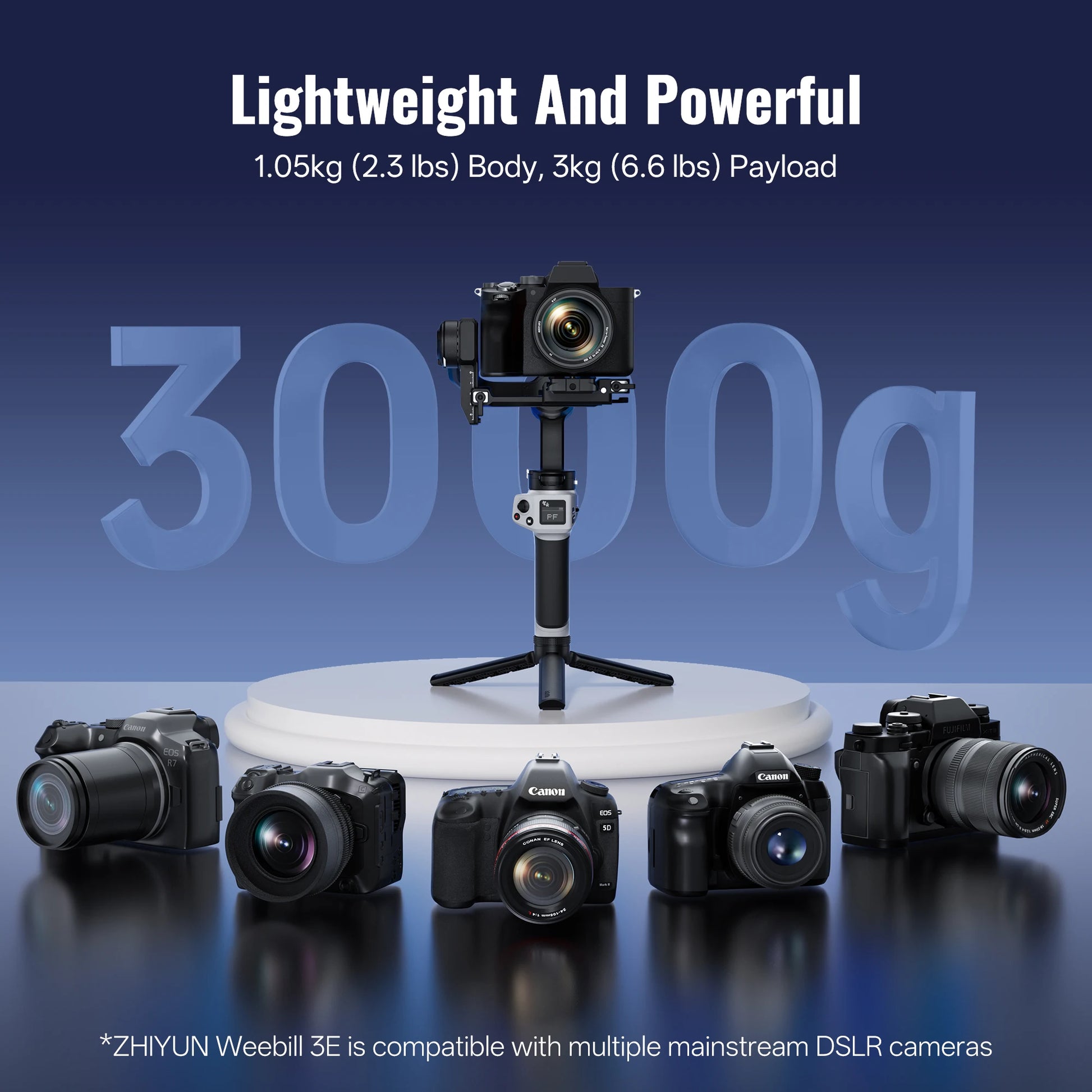 ZHIYUN Official CINEPEER WEEBILL 3E Handheld Camera Gimbal Stabilizer 3-Axis Cameras Gimbals for DSLR Mirrorless Cameras.