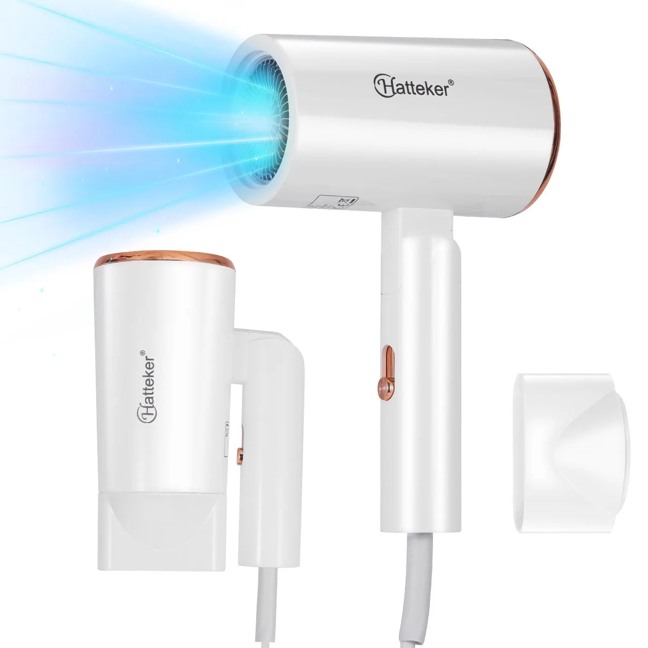 Hatteker 3-level Folding Hairdryer 2600W Hot Air Anion Hair Care for Home Travel Hair Dryer Dormitory Blow Drier 220V-240V EU