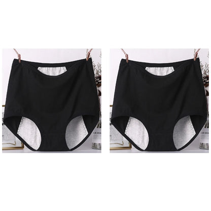 2pcs Girl Menstrual Panties Women's Physiological Briefs Ladies Period Leak Proof Panty High Waist Cotton Underwear